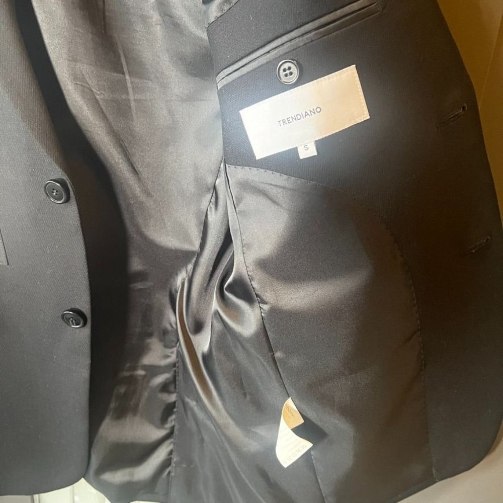 Trendiano Wool With Graphic Patchwork Blazer Mens… - image 6